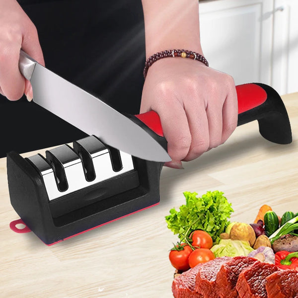 Afiador ProChef 4 em 1 — Facas Sempre Afiadas, Cozinha Sempre Pronta
